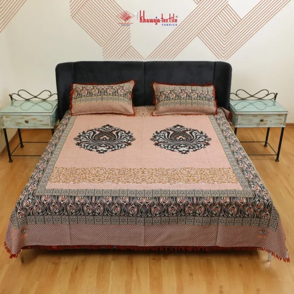 King Size Multani Bedsheet Khawaja Textile Laser 3b - Multan Bedsheet #JOS00016