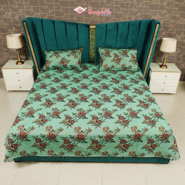 Beautiful Flower Design King Bedsheet Perfect for every home! - Image 5