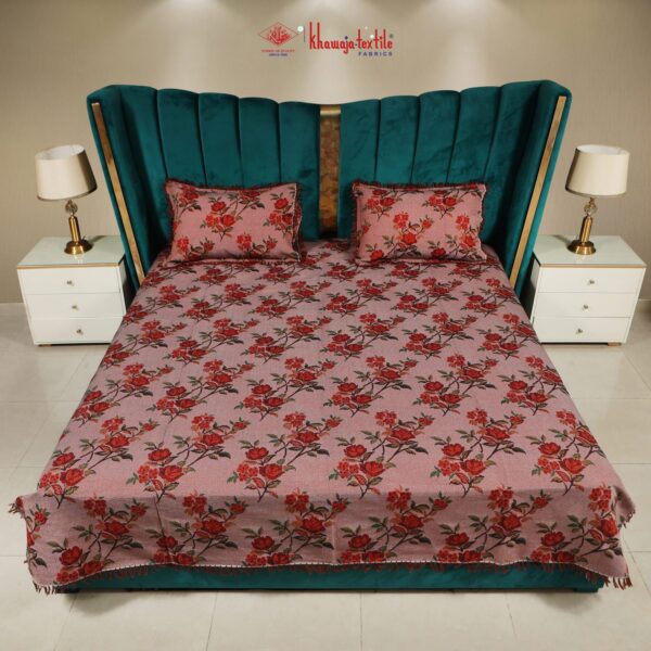 Beautiful Flower Design King Bedsheet Perfect for every home! - Image 3