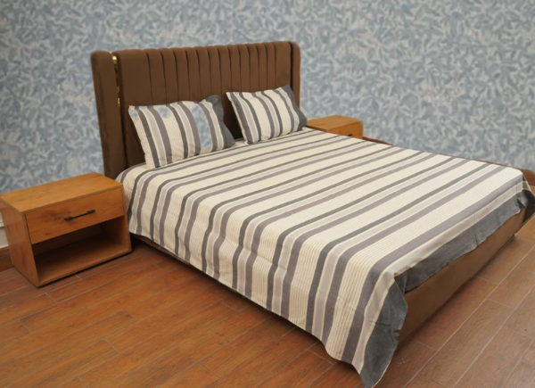 Grey Cotton Multani Bedsheet - King Size