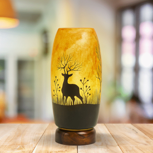 Deer Camel Skin Lamp with sunset background - small - Image 2